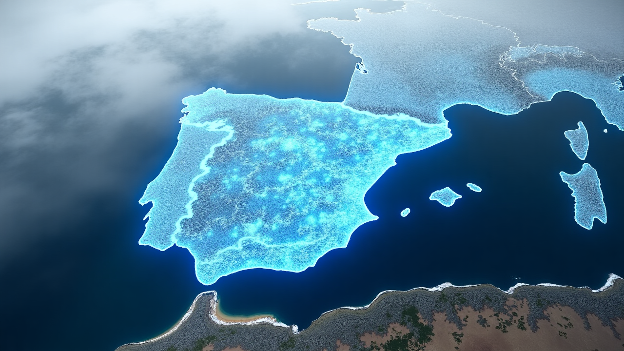 Visualización de cobertura de red móvil en España